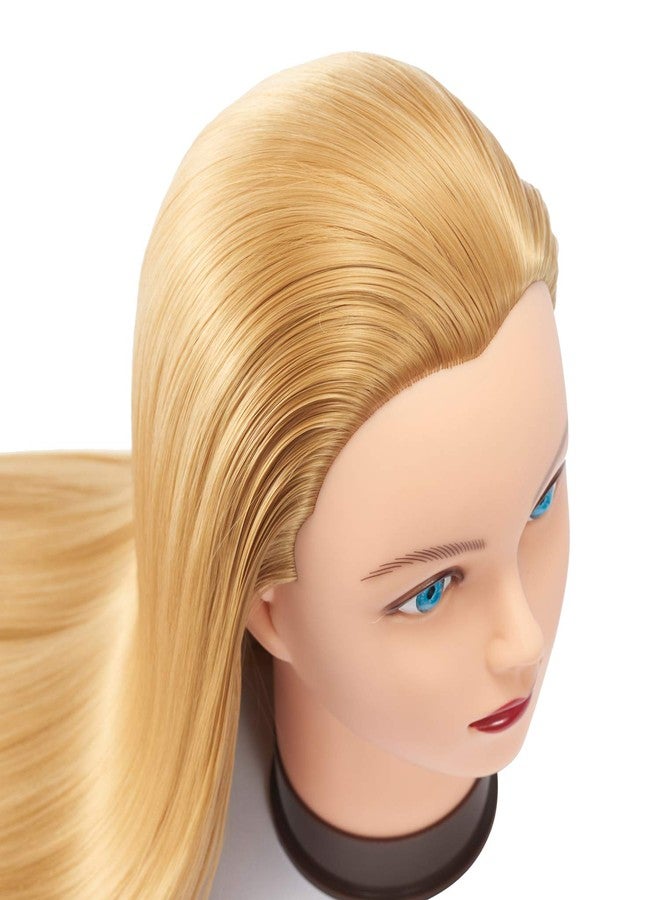 Headfix 26"-28" Long Hair Mannequin Head Synthetic Fiber Hair Hairdresser Practice Styling Training Head Cosmetology Manikin Doll Head with Clamp (6F1919W2720) - Image 3